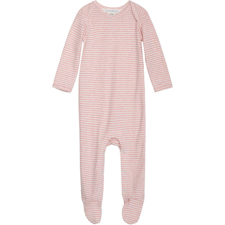 Serendipity Coral/Offwhite Baby Suit Stripe