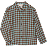 Serendipity Coffee Checks Brushed Collar Shirt