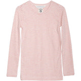 Serendipity Coral/Offwhite Slim Blouse Stripe