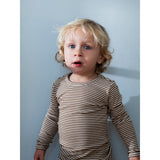 Serendipity Almond/Offwhite Slim Blouse Stripe