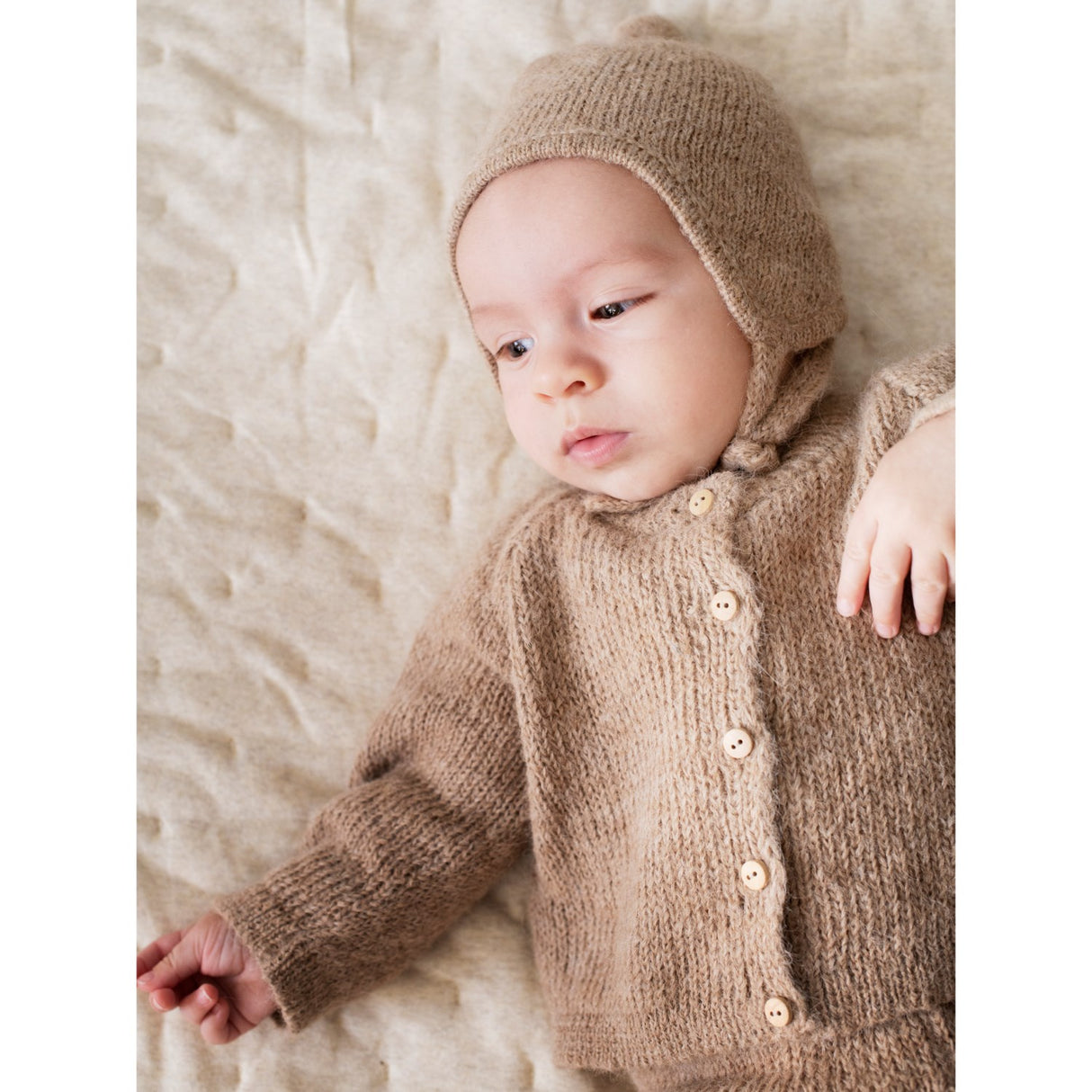 Serendipity Beige Baby Alpaca Suri Cardigan