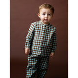 Serendipity Coffee Checks Baby Brushed Shirt