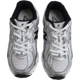 New Balance Silver Metallic 740 Kids Bungee Lace Sneakers