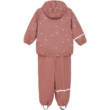 CeLaVi Brick Dust Rainwear Set Aop W. Fleece