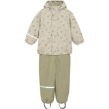 CeLaVi White Pepper Rainwear Set Aop W. Fleece