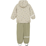 CeLaVi White Pepper Rainwear Set Aop W. Fleece