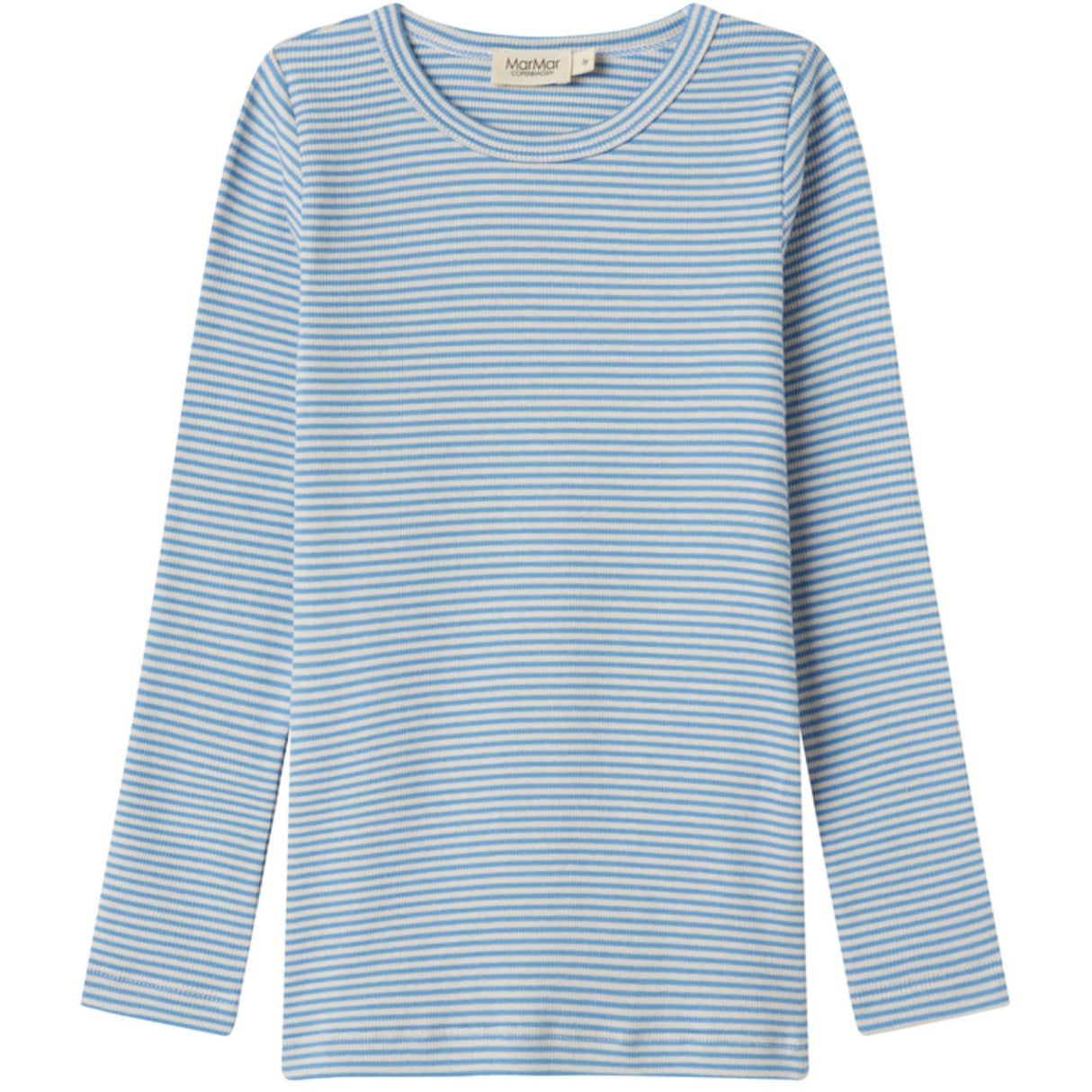 MarMar Modal Fine Rib Blue Stripe Tani Blouse