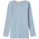 MarMar Modal Fine Rib Blue Stripe Tani Blouse