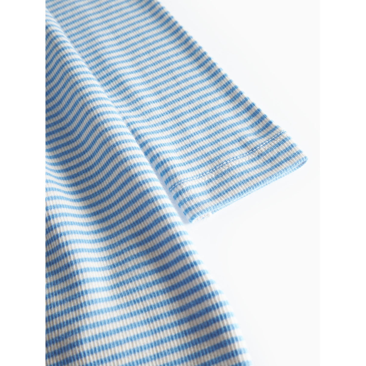 MarMar Modal Fine Rib Blue Stripe Dama LS Dress