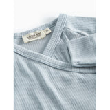 MarMar New Born Micro Modal Blue Stone Rulo Onesies