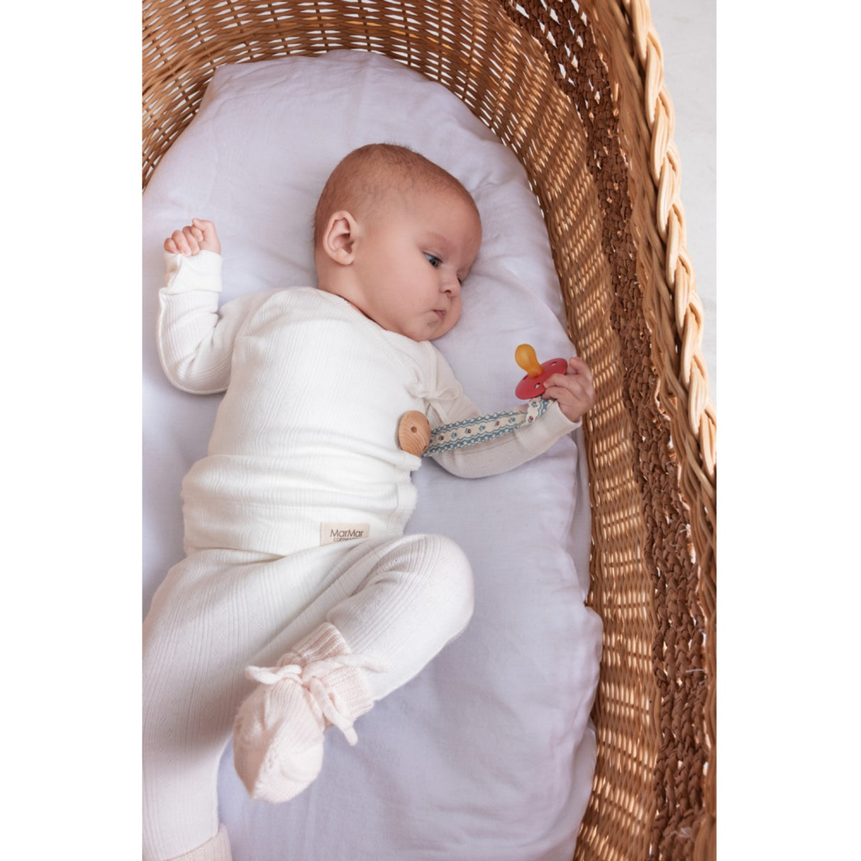 MarMar New Born Modal Pointelle Gentle White Piva Pants