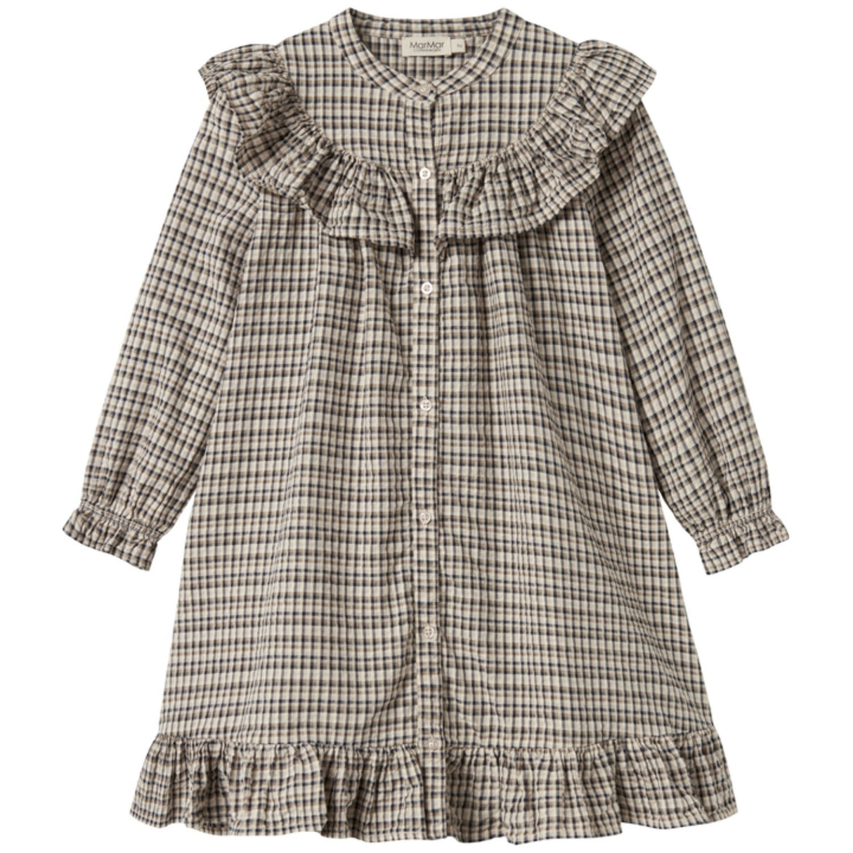 MarMar Seersucker Check Pilot Navy Check Dalina Dress