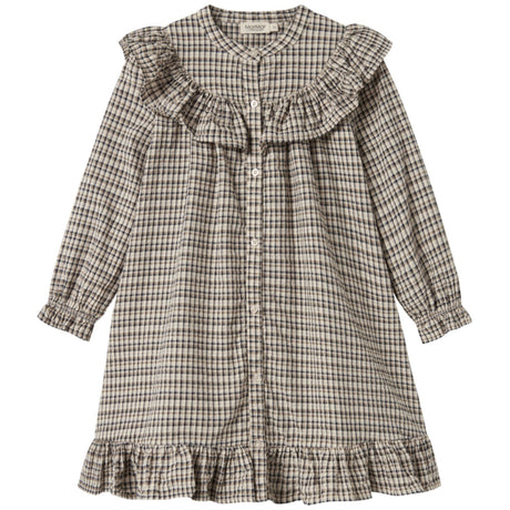 MarMar Seersucker Check Pilot Navy Check Dalina Dress