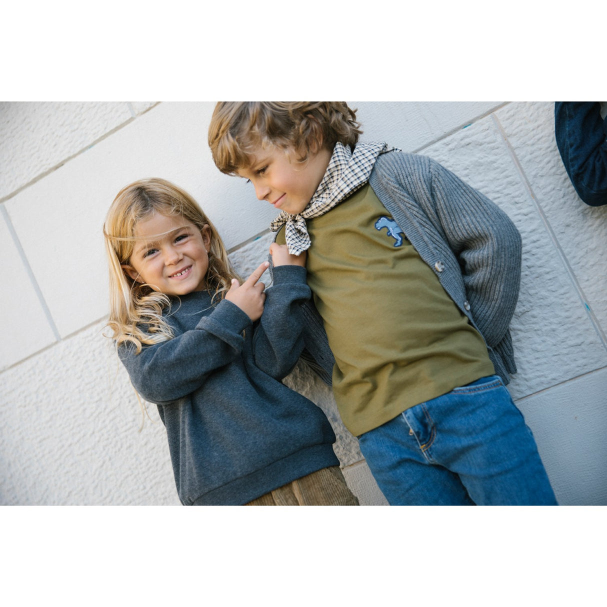 MarMar Seersucker Check Pilot Navy Check Airo Scarf