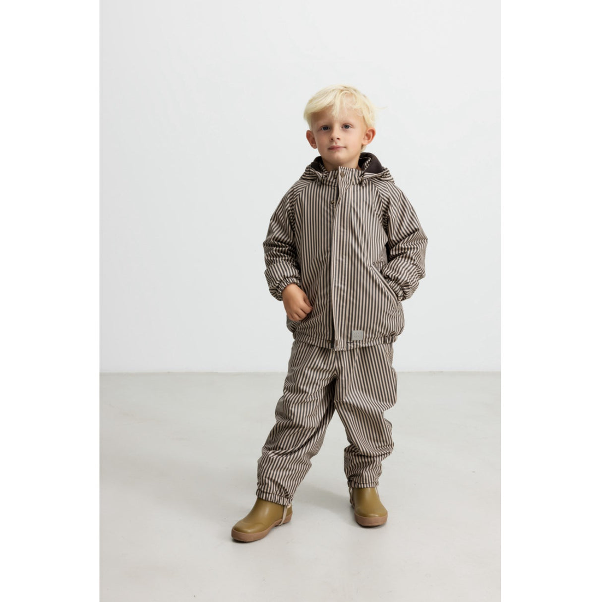 MarMar Rainwear Fleece Brown Stripe Obo Set