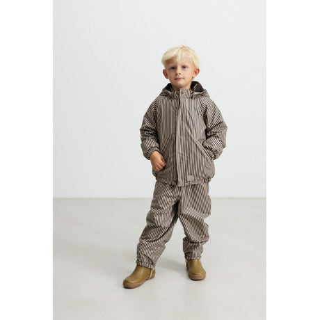 MarMar Rainwear Fleece Brown Stripe Obo Set