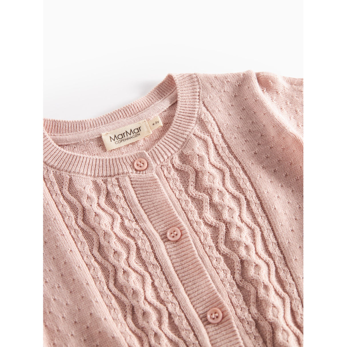MarMar Modal Mix Cable Faded Rose Tilda Knit Cardigan