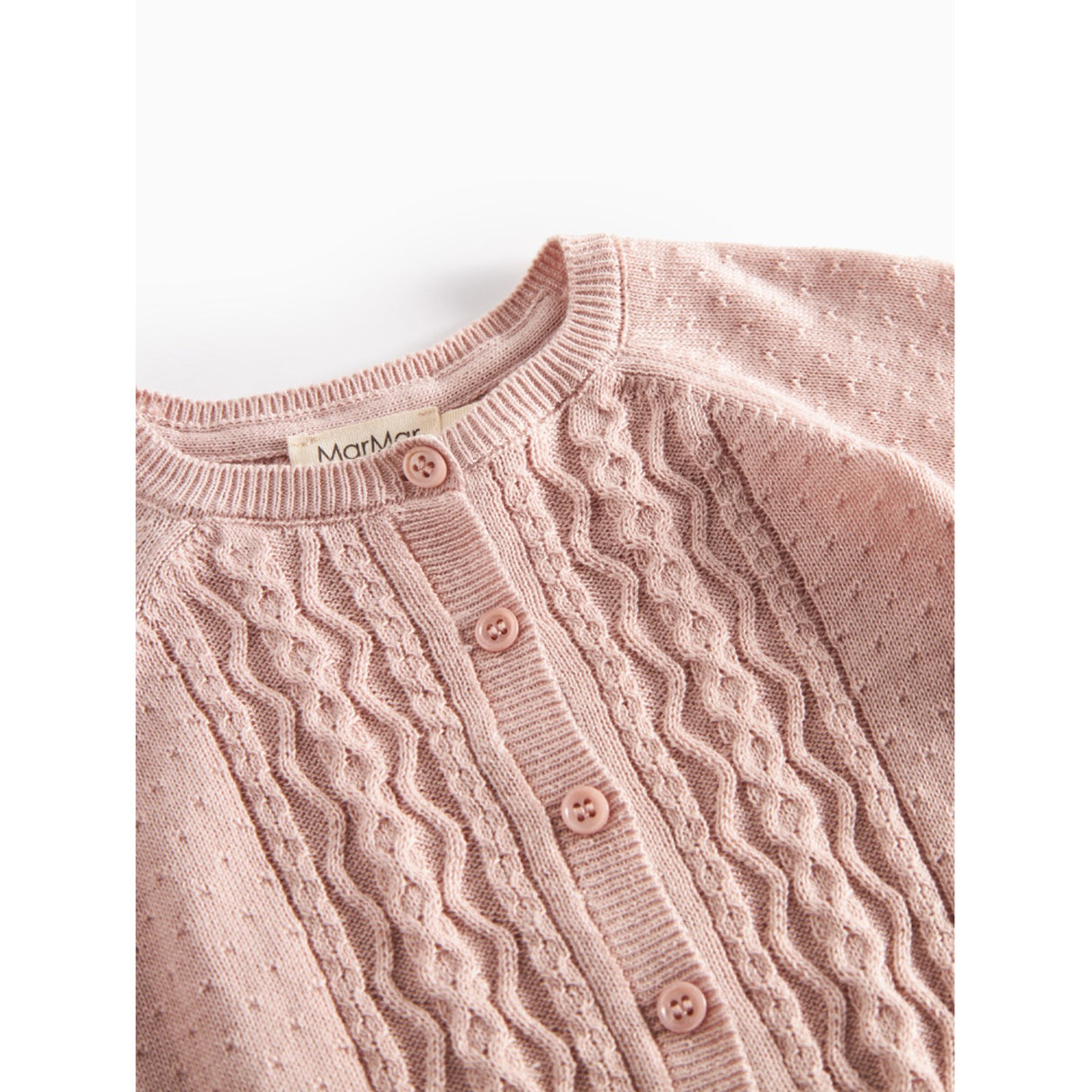 MarMar Modal Mix Cable Faded Rose Totti Knit Cardigan