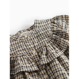 MarMar Seersucker Check Pilot Navy Check Dalina Dress