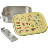 Rice Unicorn Love Print Stainless Steel Lunchbox With Moveable Divider Large 1400 Ml