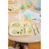 Rice Mint Fun Fair Print Melamine Baby Dinner Set In Gift Box 4 Pcs