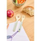 Rice Blue Ocean Print Kids Melamine Spoon And Fork