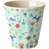Rice Blue Ocean Print Melamine Kids Cup Small 160 Ml