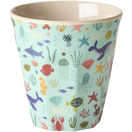 Rice Blue Ocean Print Melamine Kids Cup Small 160 Ml
