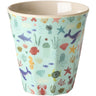 Rice Blue Ocean Print Melamine Kids Cup Small 160 Ml