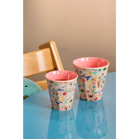 Rice Coral Ocean Print Melamine Kids Cup Small 160 Ml