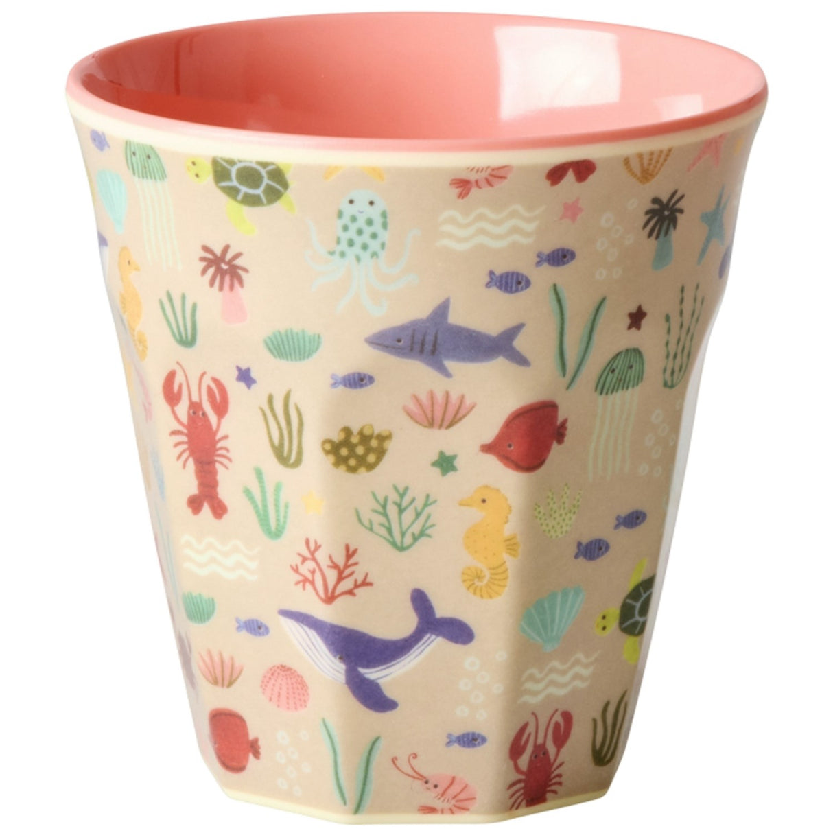Rice Coral Ocean Print Melamine Kids Cup Small 160 Ml