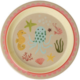 Rice Coral Ocean Print Melamine Kids Lunch Plate