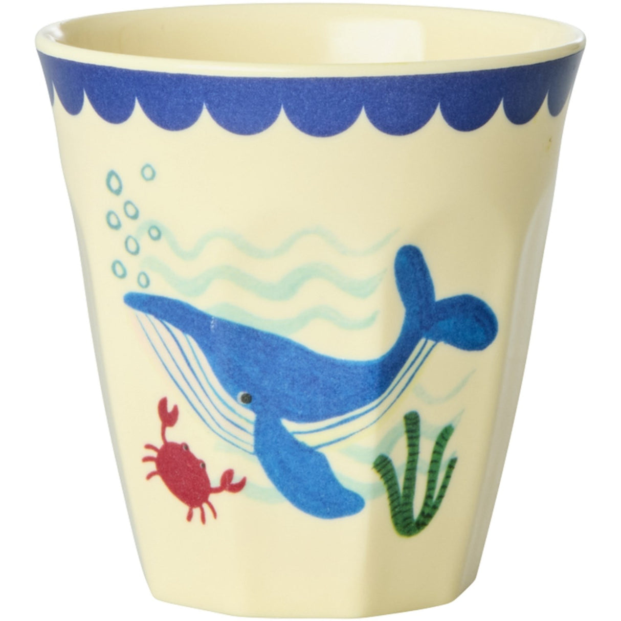 Rice Blue Ocean Print Melamine Cups Small 6 Pack 160 Ml
