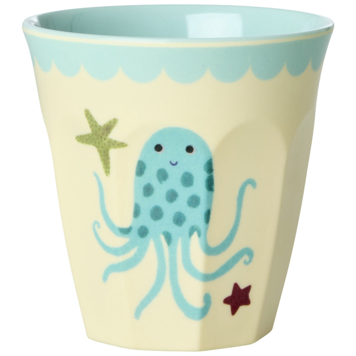 Rice Blue Ocean Print Melamine Cups Small 6 Pack 160 Ml