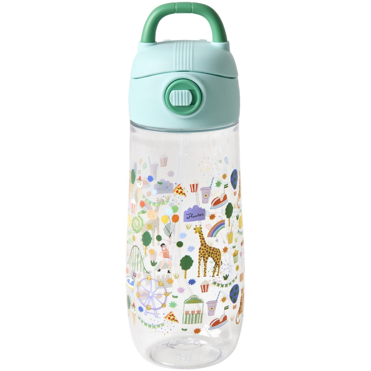 Rice Mint Fun Fair Print Plastic Kids Drinking Bottle 550 Ml