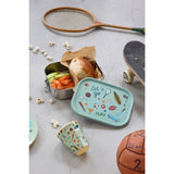 Rice Sports Print Stainless Steel Lunchbox With Moveable Divider Large 1400 Ml