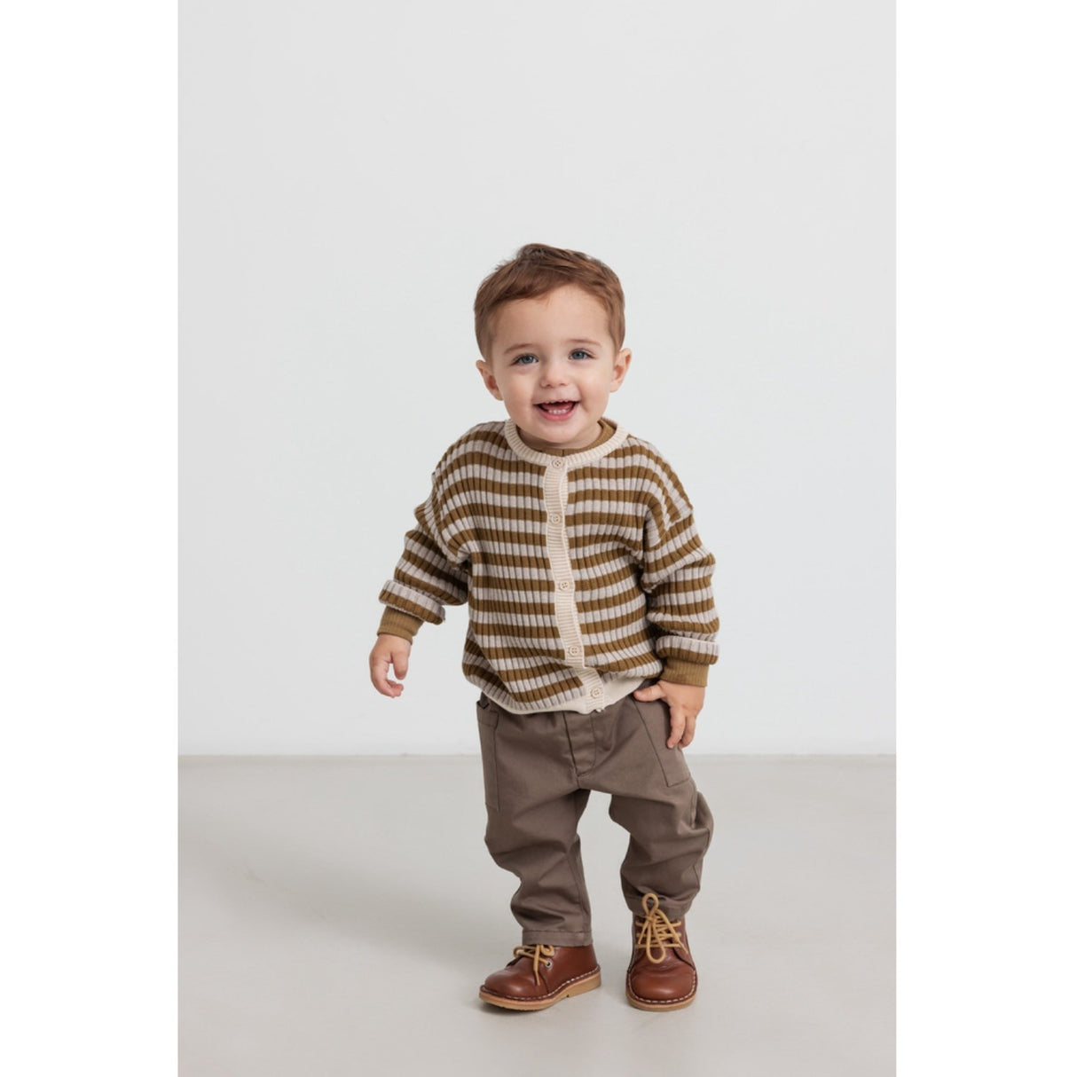 MarMar Modal Mix Stripe Cashew Mel. Stripe Tob Knit Cardigan
