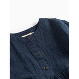 MarMar Chambray Dark Blue Stripe Dagmara Scallop Dress