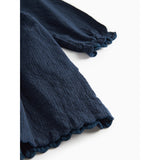 MarMar Chambray Dark Blue Stripe Dagmara Scallop Dress