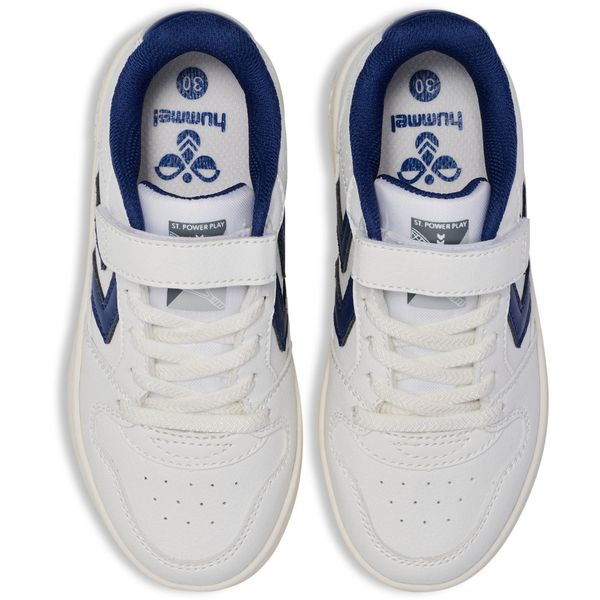 Hummel White/Blue St Power Play Jr Sneakers