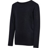 Hummel Black Jr Wool Rib T-Shirt L/S