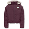 kids ONLY Mauve Wine Kogmaria Life Reversib Puffer Jacket Otw