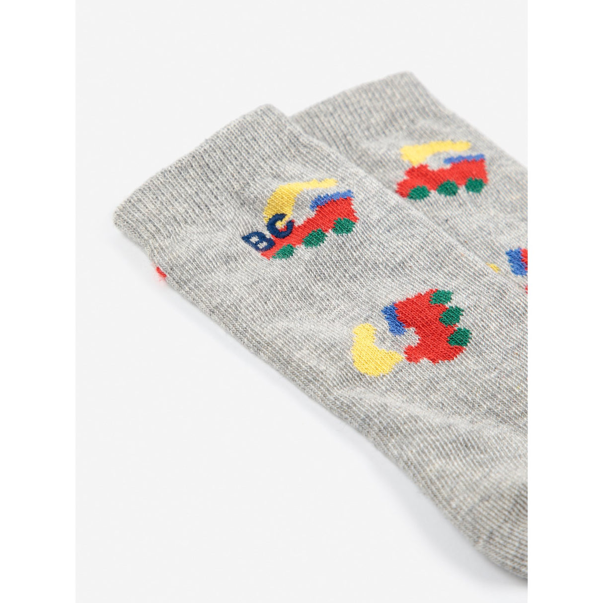Bobo Choses Light Heather Grey Bobo Choo Choo All Over Long Socks