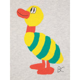 Bobo Choses Light Heather Grey Striped Duck T-Shirt