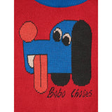 Bobo Choses Red Doggy Mate Jacquard Jumper