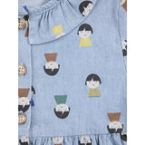 Bobo Choses Light Blue Game Pawns All Over Light Denim Dress