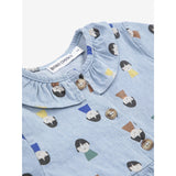 Bobo Choses Light Blue Game Pawns All Over Light Denim Dress
