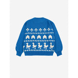 Bobo Choses Blue Farm Jacquard Jumper