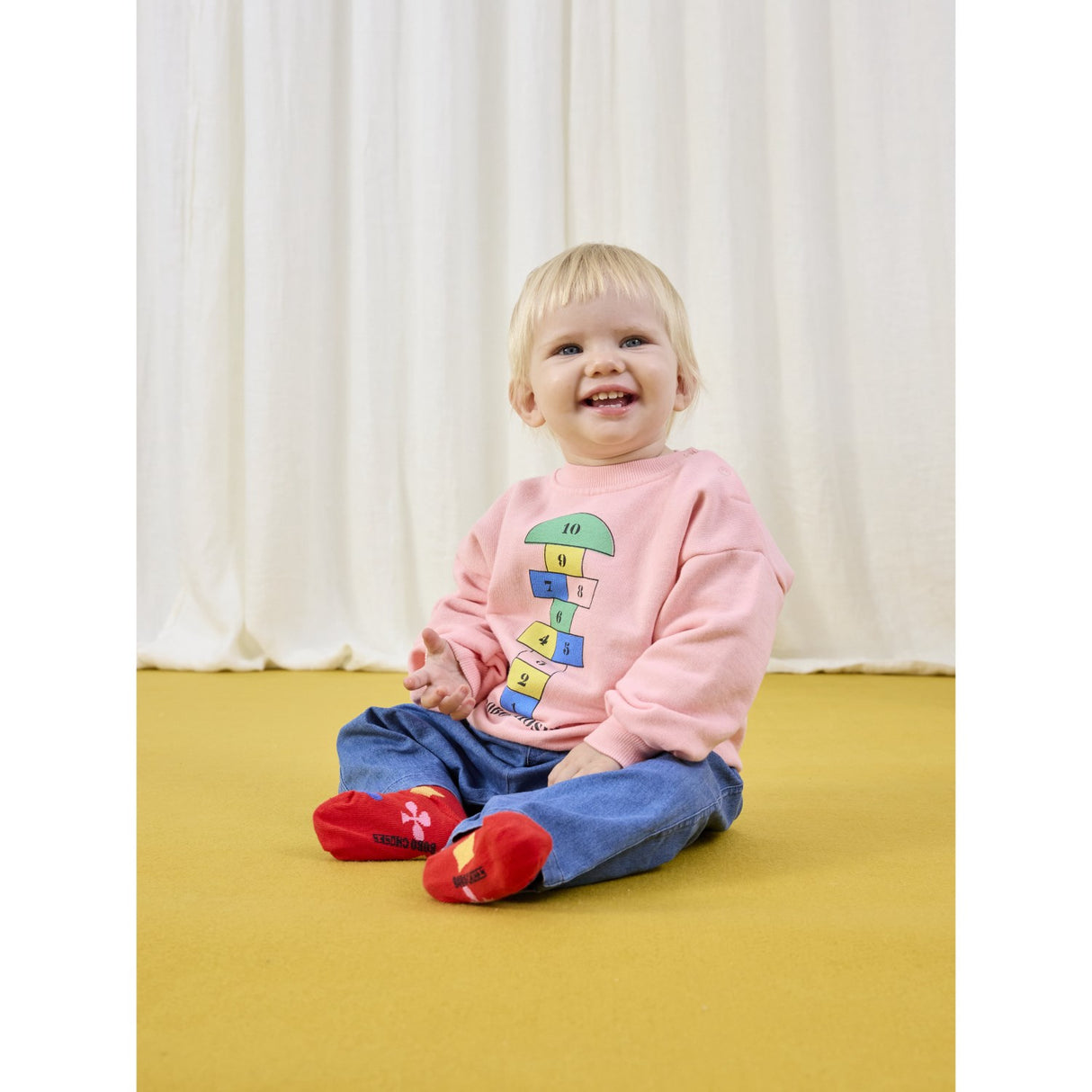 Bobo Choses Pink Hopscotch Sweatshirt