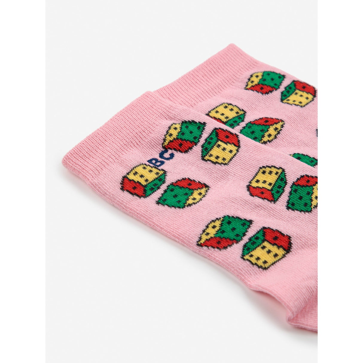 Bobo Choses Pink Dices All Over Short Socks